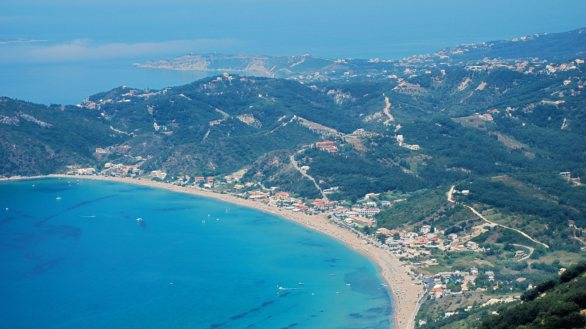 agios georgios pagon panoramic view